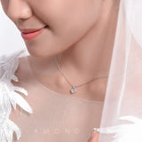 Heart Shape CZ Choker Necklace for Girls