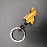 Yellow Tiger Eye Stone Small Fox Key Chain Crystal Key Chain