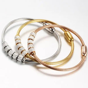 Stainless Steel Women's Bracelet with Magnetic Clasp