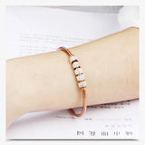 Stainless Steel Women's Bracelet with Magnetic Clasp