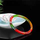 Colorful Jade Bangles Jewelry Lucky Auspicious Amulet Fine Jewelry