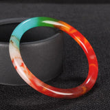 Colorful Jade Bangles Jewelry Lucky Auspicious Amulet Fine Jewelry