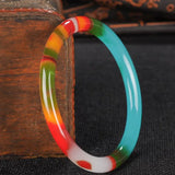 Colorful Jade Bangles Jewelry Lucky Auspicious Amulet Fine Jewelry