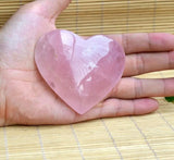 Large Rose Quartz Crystal Love Heart Stone