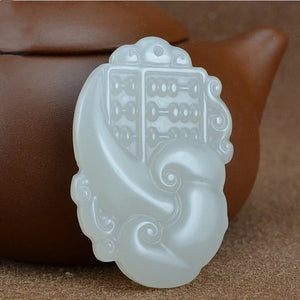 Ruyi Abacus Jade Pendant Lucky Amulet Exorcise Evil Spirits