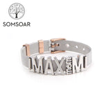 Max Mom Stainless Steel Charm Mesh Bracelet Set for Mother's Gift