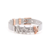 Max Mom Stainless Steel Charm Mesh Bracelet Set for Mother's Gift