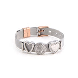 Max Mom Stainless Steel Charm Mesh Bracelet Set for Mother's Gift