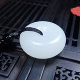XinJiang Jade Safety Button Pendant Necklace