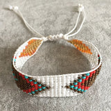 Cuff bracelet loomed beaded bracelet MIYUSI seed bead hand woven Bohemia jewelry