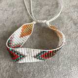 Cuff bracelet loomed beaded bracelet MIYUSI seed bead hand woven Bohemia jewelry