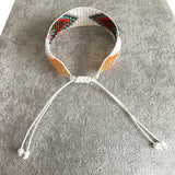 Cuff bracelet loomed beaded bracelet MIYUSI seed bead hand woven Bohemia jewelry