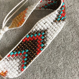 Cuff bracelet loomed beaded bracelet MIYUSI seed bead hand woven Bohemia jewelry