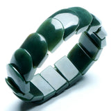 XinJiang HeTian Qing Jade Bracelet Lucky Amulet Square for Women Men