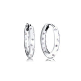 925 Sterling Silver Droplets Hoop Earrings