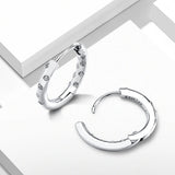925 Sterling Silver Droplets Hoop Earrings