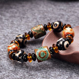 Agate Bracelet Tibet Tianzhu Bracelet Men's Women's Beaded Bracelet