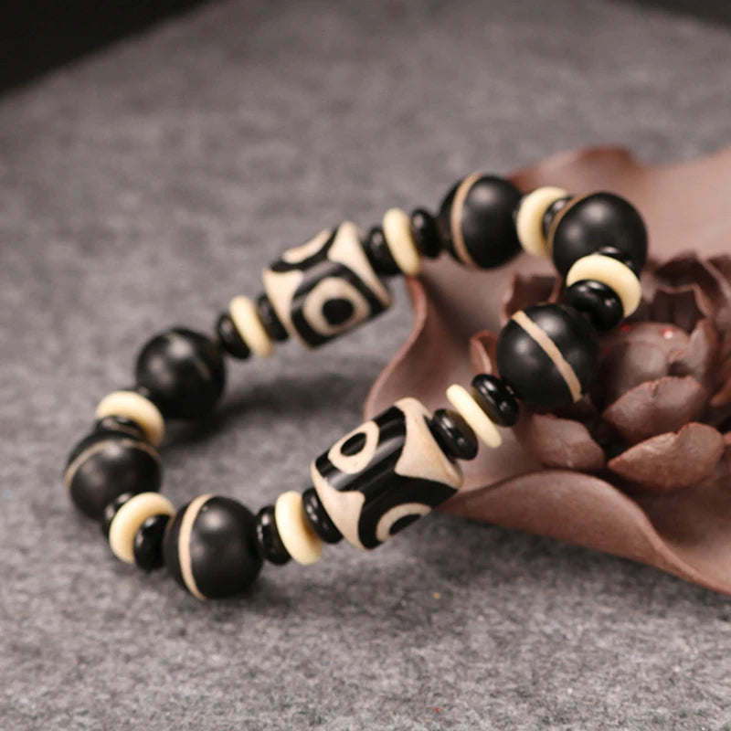 Agate Bracelet Tibet Tianzhu Bracelet Men's Women's Beaded Bracelet