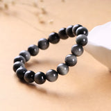 Hawkeye Stone Beaded Bracelet 8-14mm Jade Jewelry