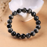 Hawkeye Stone Beaded Bracelet 8-14mm Jade Jewelry