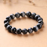 Hawkeye Stone Beaded Bracelet 8-14mm Jade Jewelry