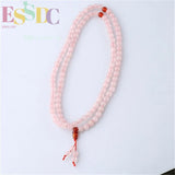 Pink Chalcedony 6mm 108 Beads Bracelet for Healing