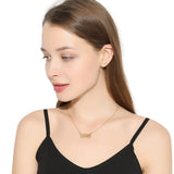 Old English Year Necklace Personalized Gold/Silver Pendant Choker