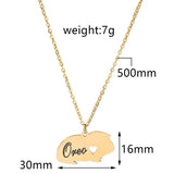 Personalized Guinea Pig Necklace Pet Rabbit Jewelry
