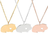 Personalized Guinea Pig Necklace Pet Rabbit Jewelry