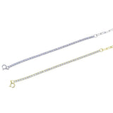 Sparkling 2mm CZ Hip Hop Tennis Bracelet & Bangle Adjustable Chain Thin Bracelet