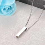 Stainless Steel Cube Urn Necklace for Ashes Holder Pendant