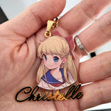 Personalized Cartoon Character Name Necklace for Kids