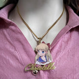 Personalized Cartoon Character Name Necklace for Kids