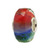 Rainbow Bead Charms 925 Sterling Silver European Bracelet Women Silver Jewelry