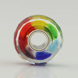 Rainbow Bead Charms 925 Sterling Silver European Bracelet Women Silver Jewelry