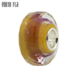Faceted Bead Charms 925 Silver Fit European Charm Bracelet