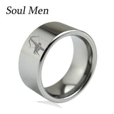11mm Tungsten Carbide Mens Thumb Ring with Sagittarius Zodiac