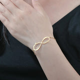 Personalized Family Name Stainless Steel Infinity Bracelet