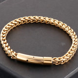 6MM Link Chain Bracelet Men Stainless Steel Friendship Men's Bracelets