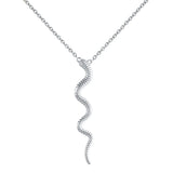 925 Sterling Snake Shaped Choker Necklace for Women