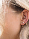 925 Silver Nose Ring Zircon Round Piercing Cartilage Earrings