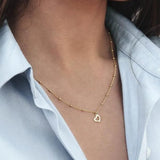 925 Silver Pendant Necklace Star Heart Beads Chain Choker for Women