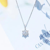 925 Silver Zircon Choker Necklace Gift Pendant Girl NK131