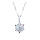 925 Silver Zircon Choker Necklace Gift Pendant Girl NK131