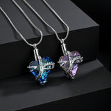 Heart Cremation Memorial Pendant Evil Eye For Ash Urn Necklace