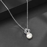 Crown Pearl Memorial Urn Necklace Locket Keepsake Jewelry for Ashes