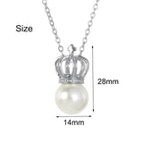 Crown Pearl Memorial Urn Necklace Locket Keepsake Jewelry for Ashes