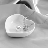 Crown Pearl Memorial Urn Necklace Locket Keepsake Jewelry for Ashes