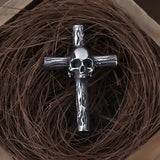 Cross Pendant With Skull Necklace Animal Necklace Man Gift