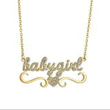 Zircon Butterfly Necklace Crystal Diamond Pendant Bling Chain